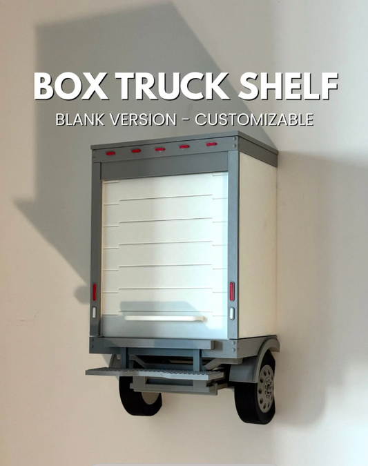 Box Truck Shelf | Hot Wheels Display & Diecast Car Storage | 3D Printed Toy Car Garage | Man Cave Decor | Custom Truck Driver Gift