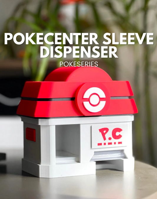 Pokémon TCG Card Organizer | PokéCenter Sleeve Dispenser | Top Loader & Penny Sleeve Holder | Graded Card Storage