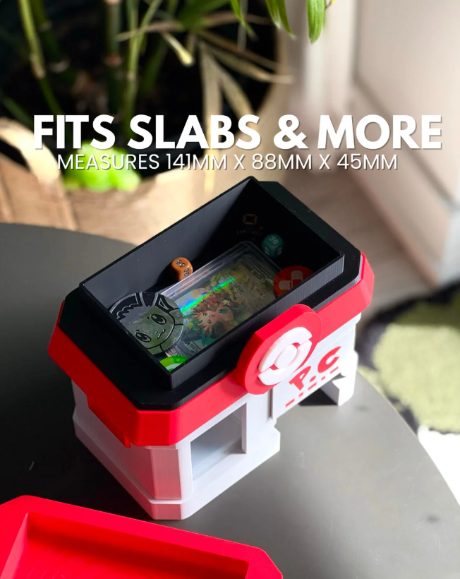 Pokémon TCG Card Organizer | PokéCenter Sleeve Dispenser | Top Loader & Penny Sleeve Holder | Graded Card Storage
