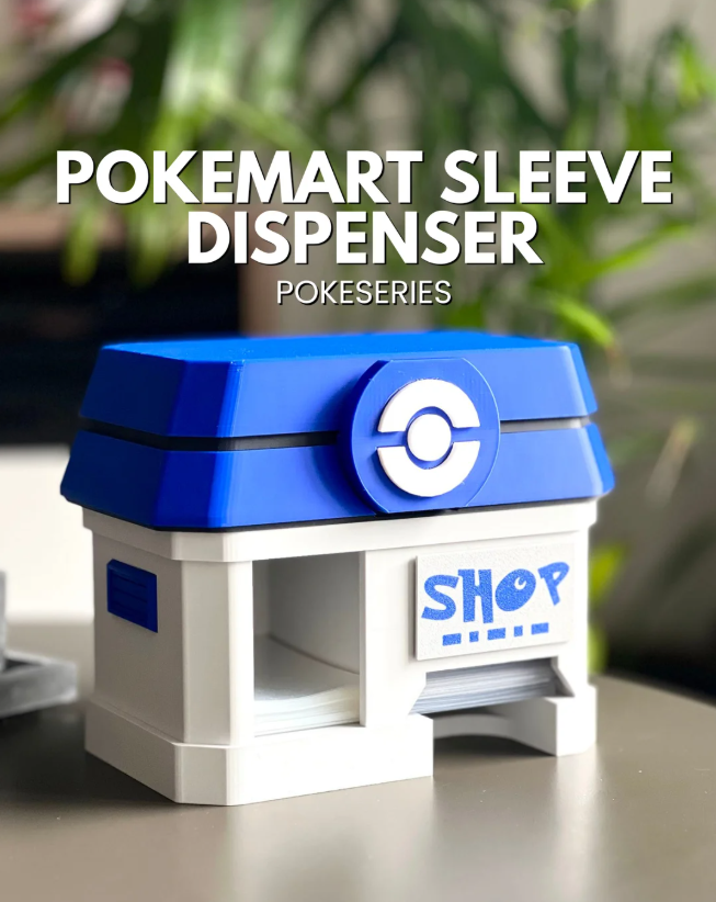 Pokémon TCG Card Organizer | PokéCenter Sleeve Dispenser | Top Loader & Penny Sleeve Holder | Graded Card Storage